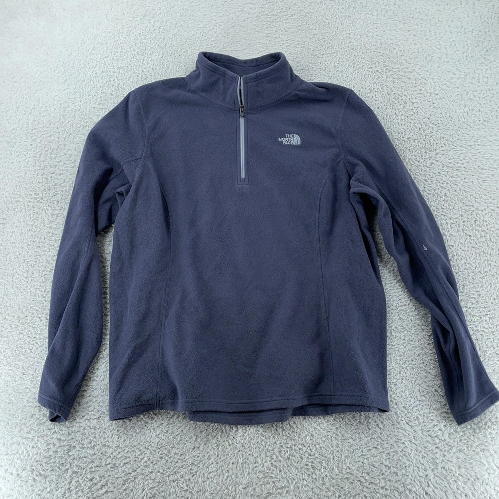 The North Face Fleece Pullover Womens XL Purple Quarter‎ Zip Outdoor Hiking A7YP